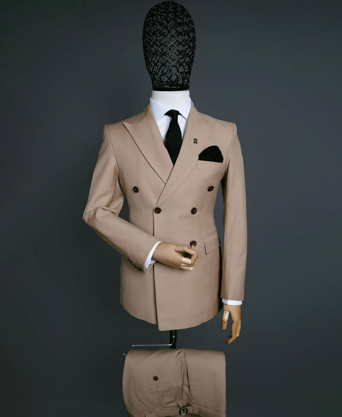 Light Brown Double Breasted Suit