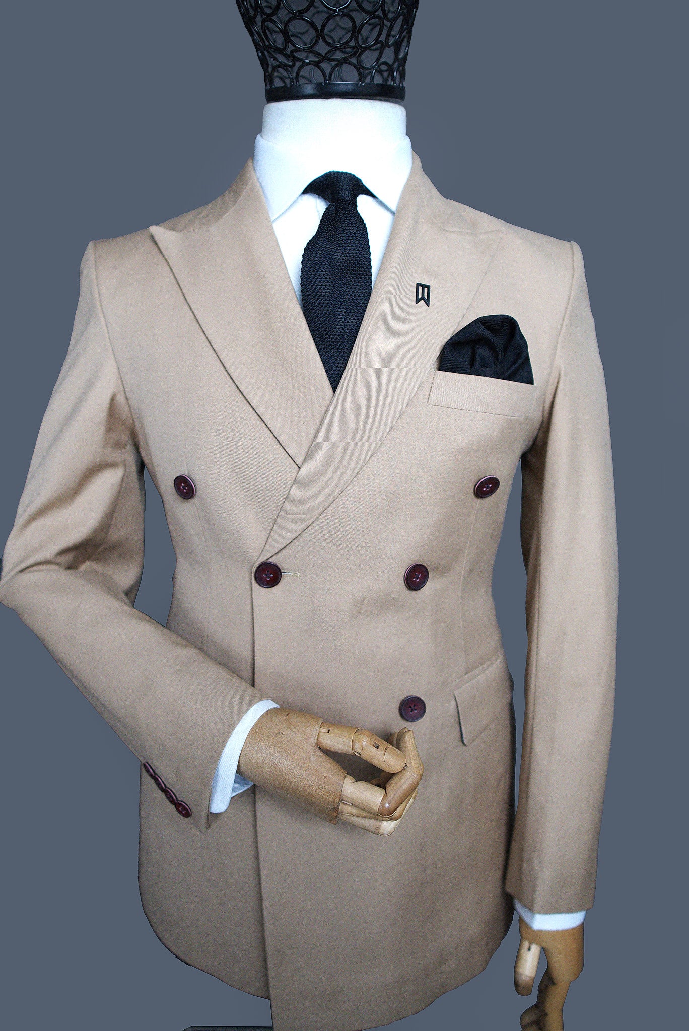 Light Brown Double Breasted Suit