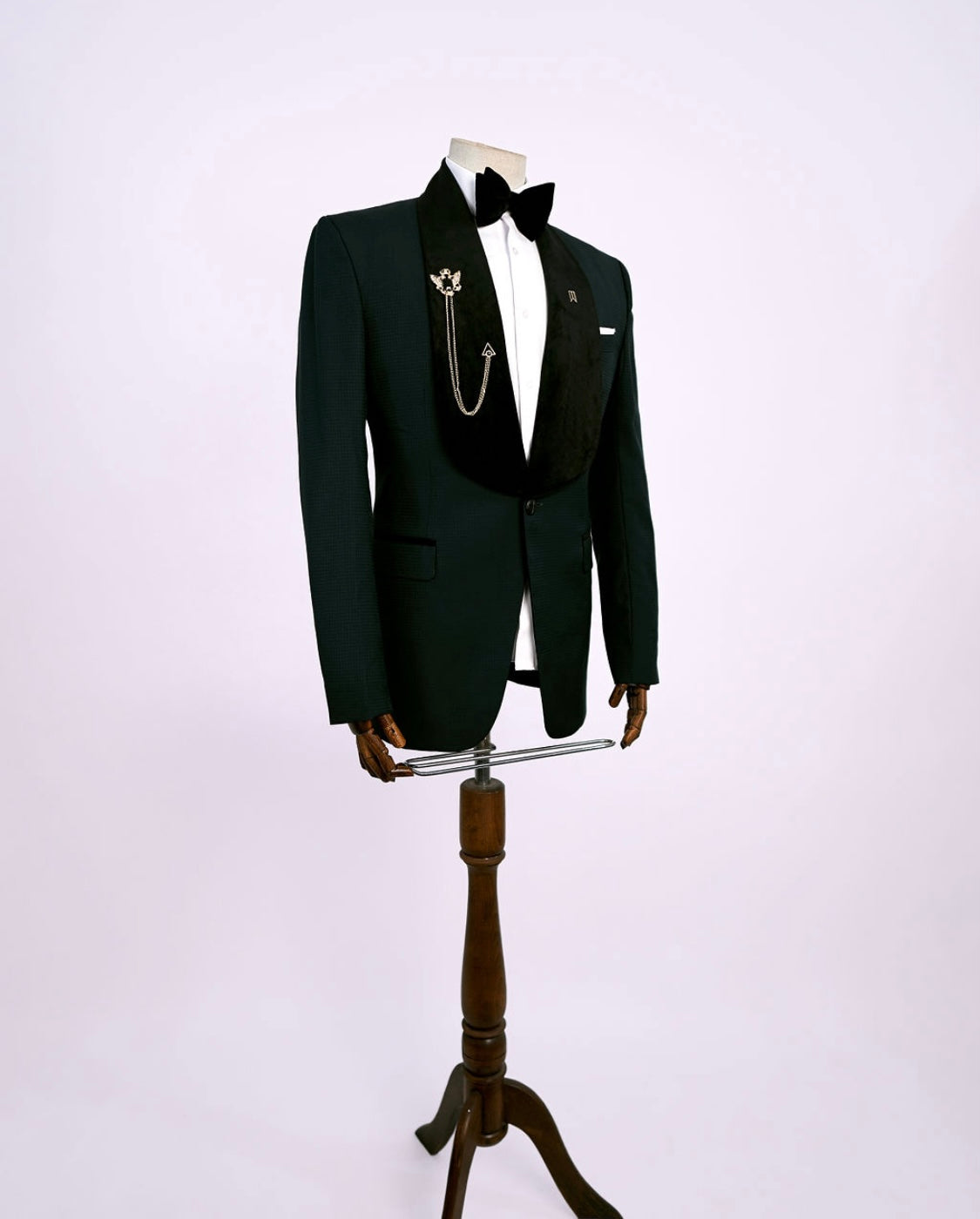 Emerald Green Tuxedo with Black Velvet Lapel