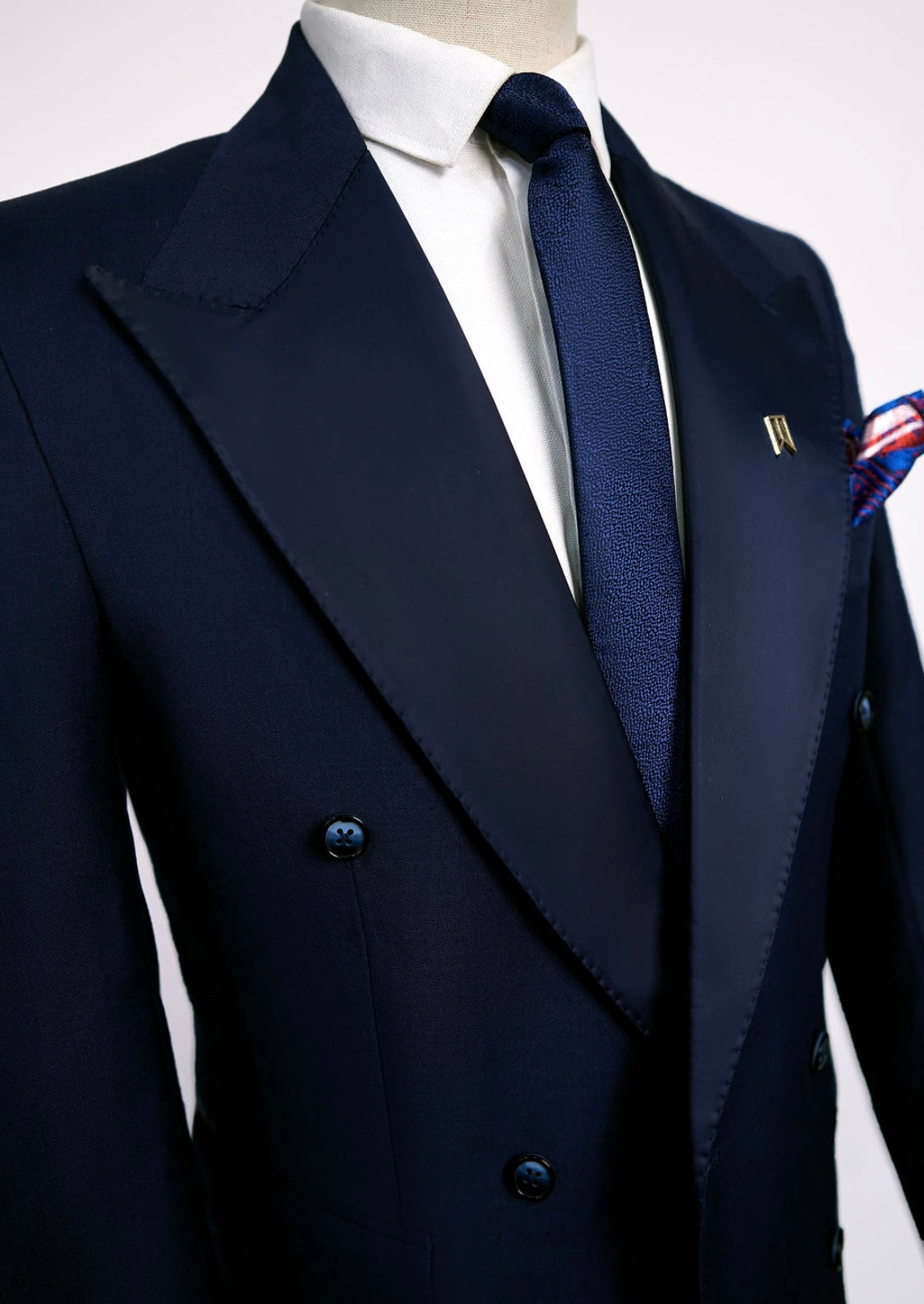 Navy Blue Tuxedo Two Piece Suit