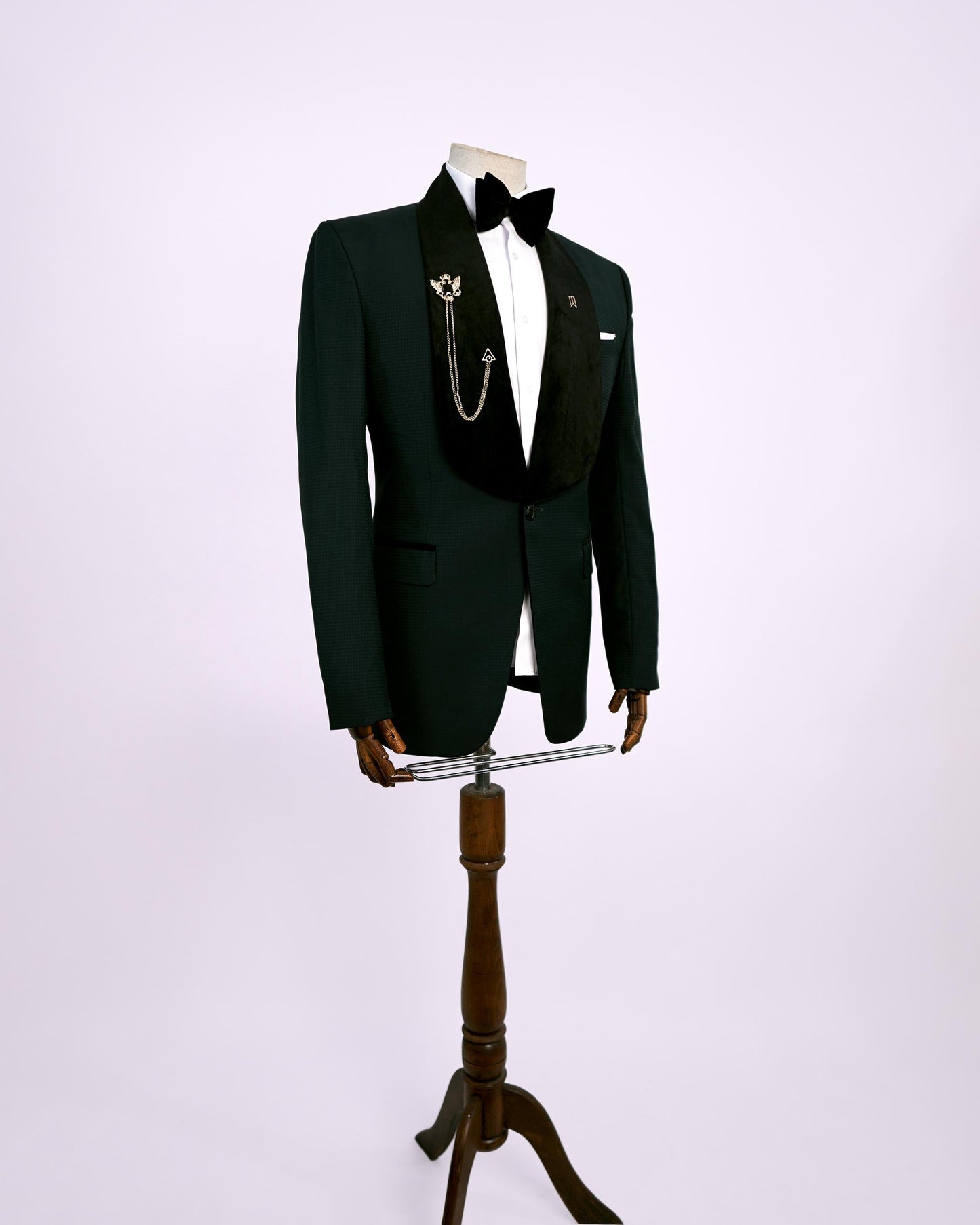 Emerald Green Tuxedo with Black Velvet Lapel