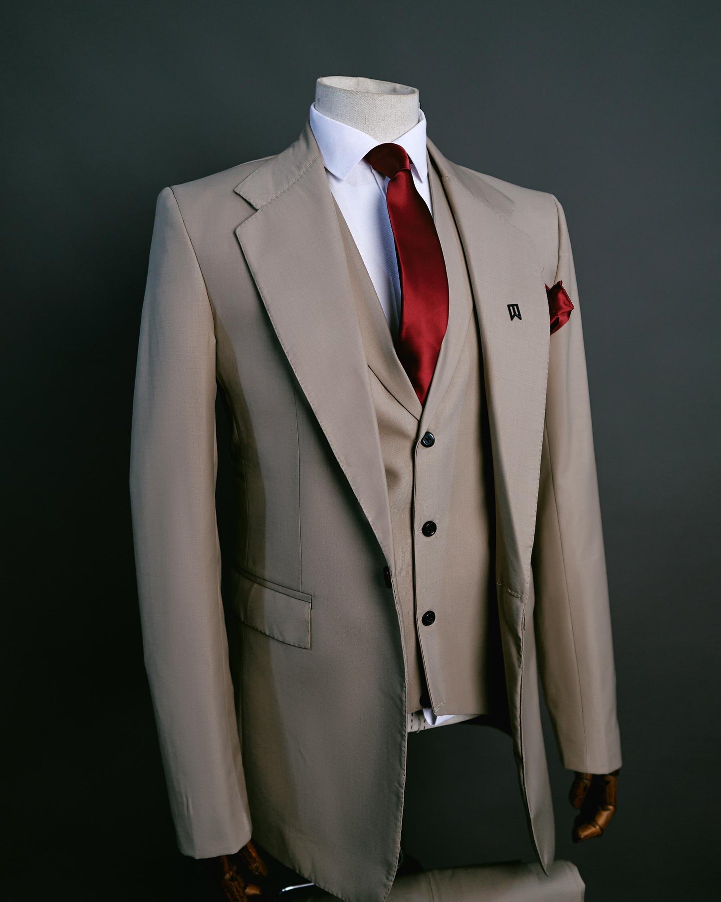 Light Brown Three Piece Corporate Suit