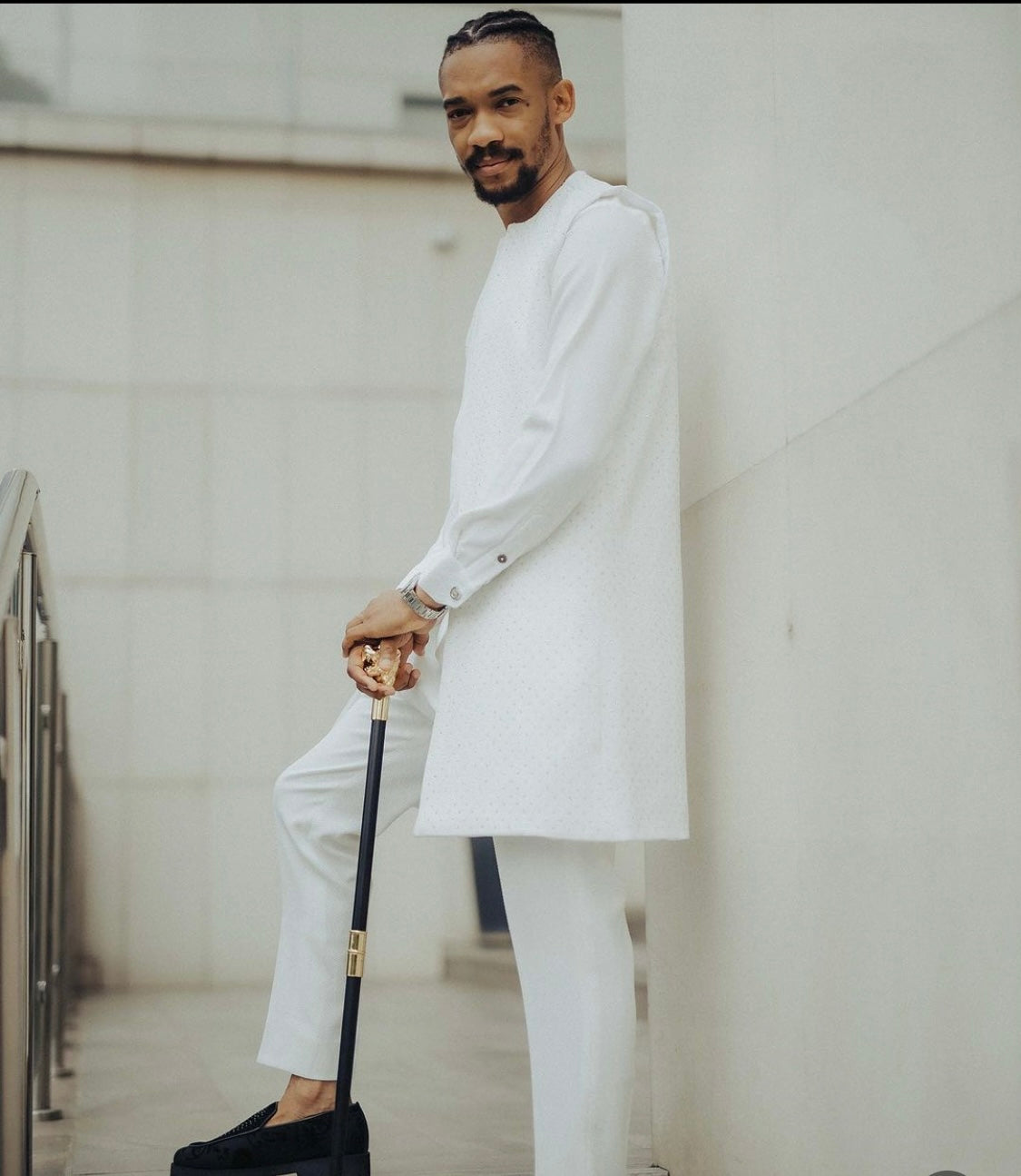 White Kaftan with Kimono