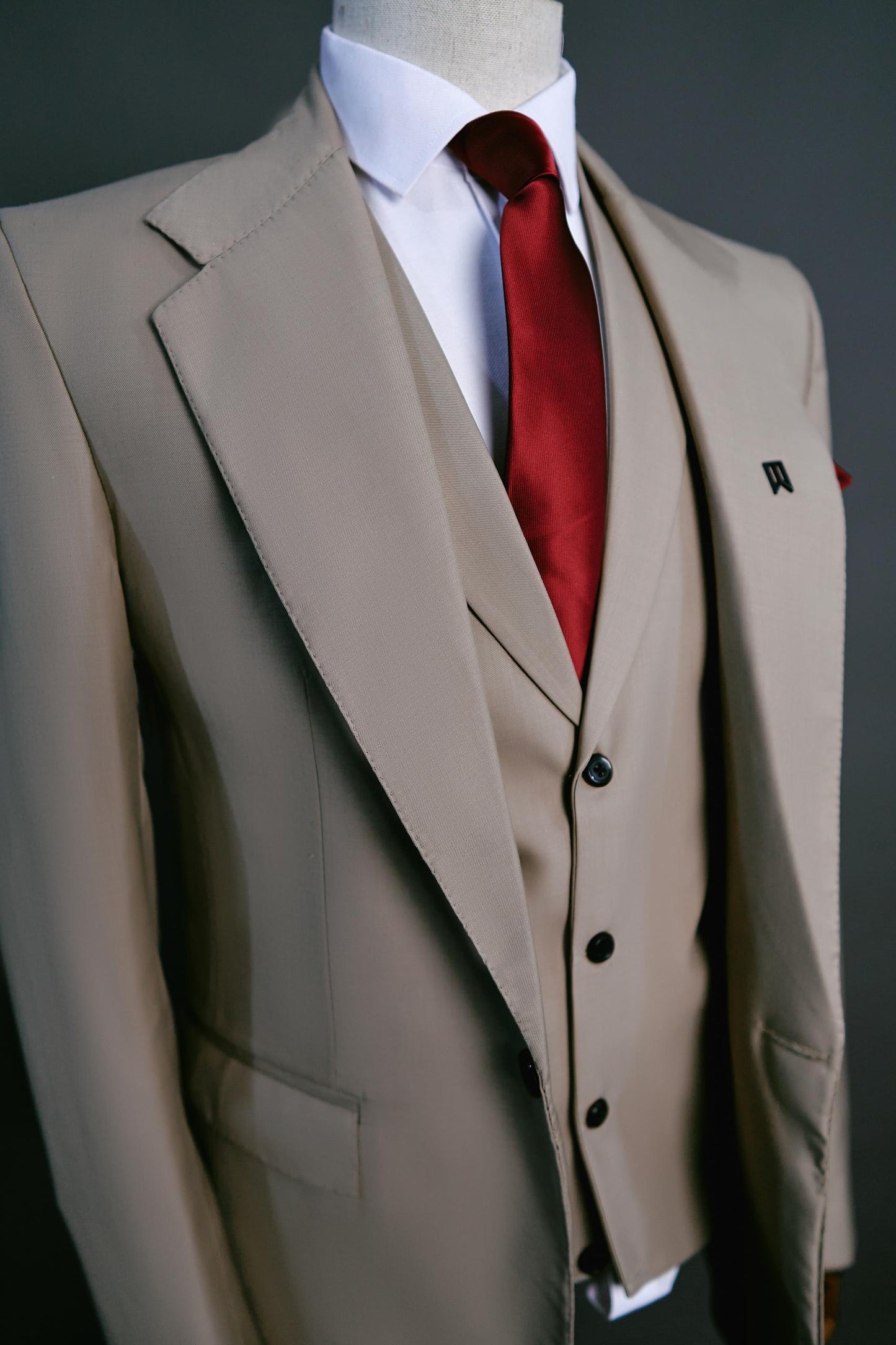 Light Brown Three Piece Corporate Suit