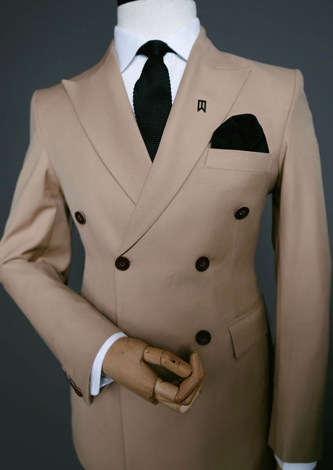 Light Brown Double Breasted Suit