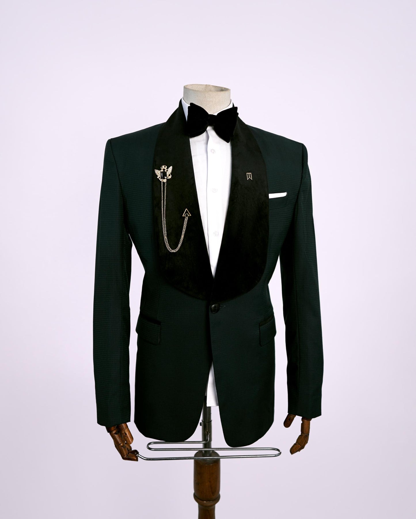 Emerald Green Tuxedo with Black Velvet Lapel