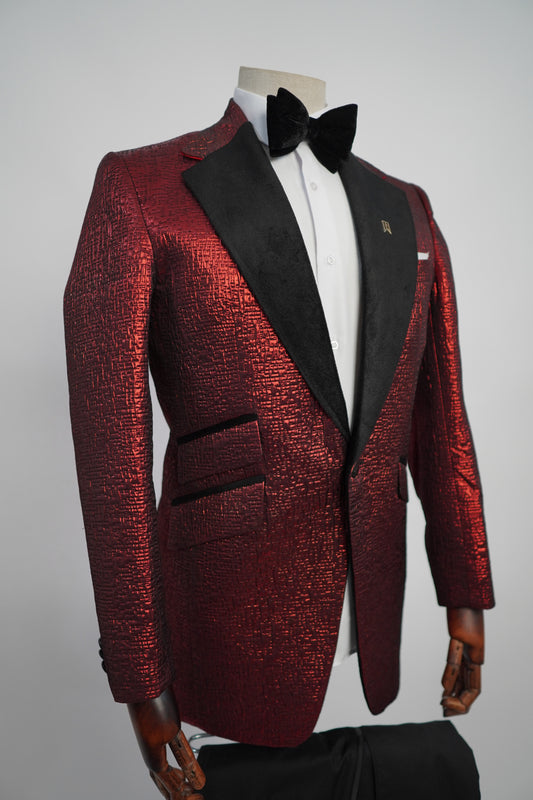 Wine Jacquard Tuxedo