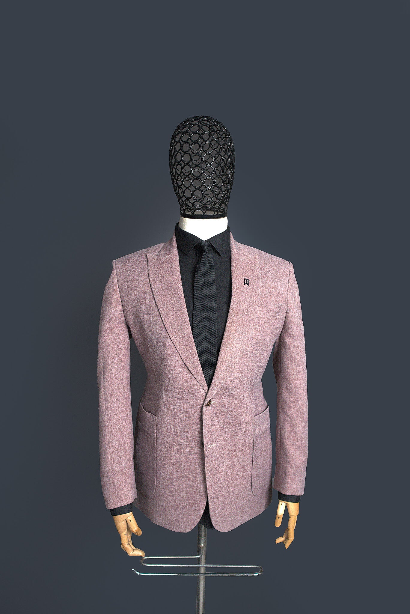 Mauve Peak Lapel Two Button Blazer With Full Patch Pocket