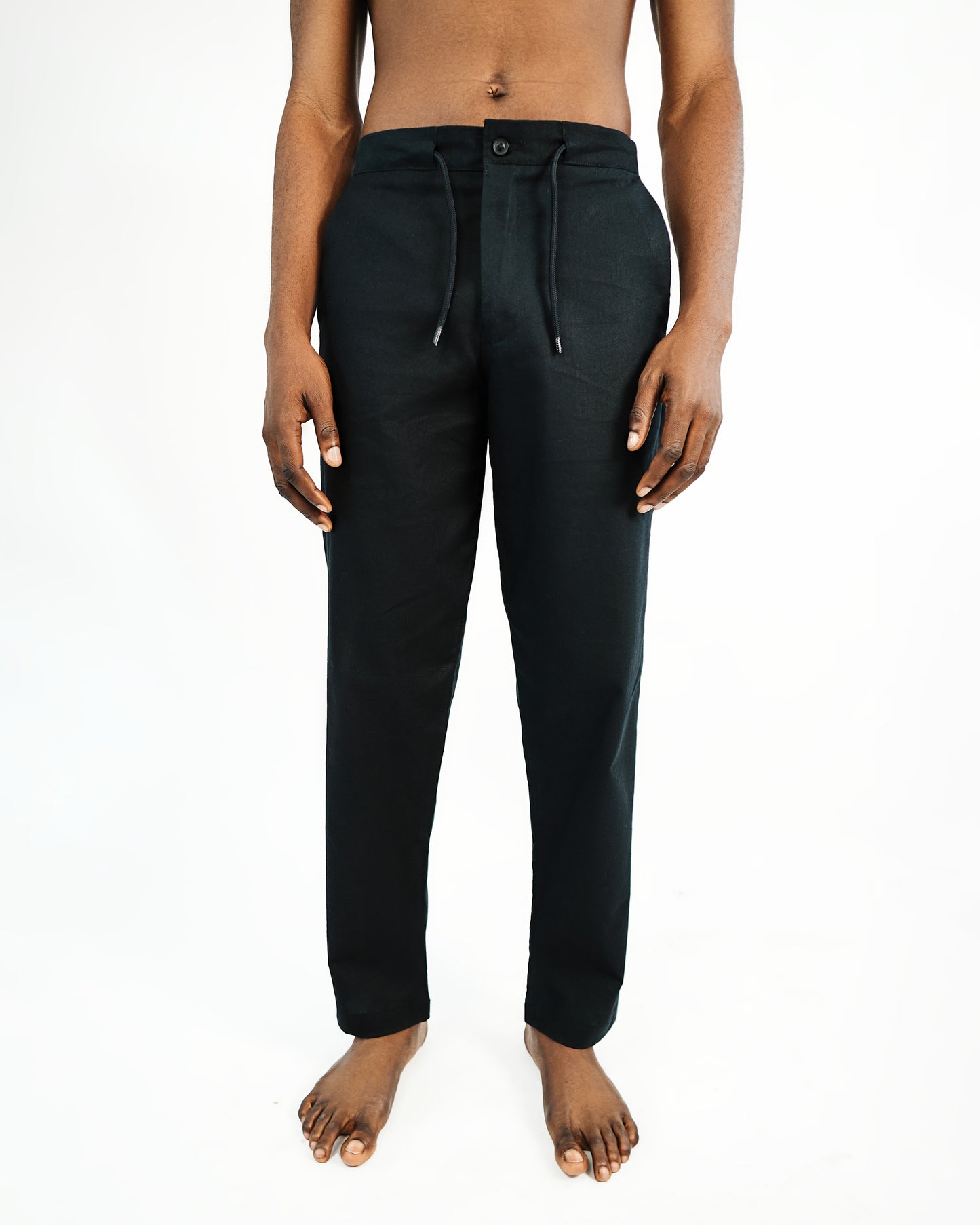 Blue Black Linen Pant