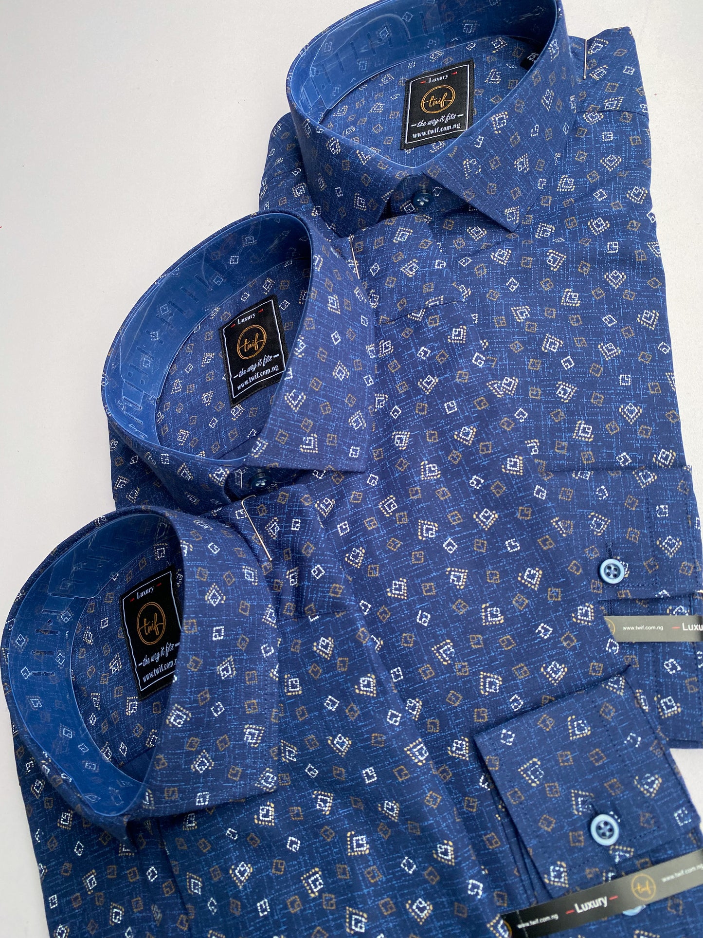 Blue Digital Print Shirt