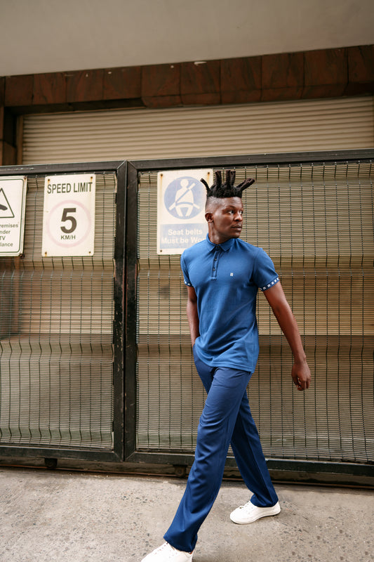 Navy blue signature polo