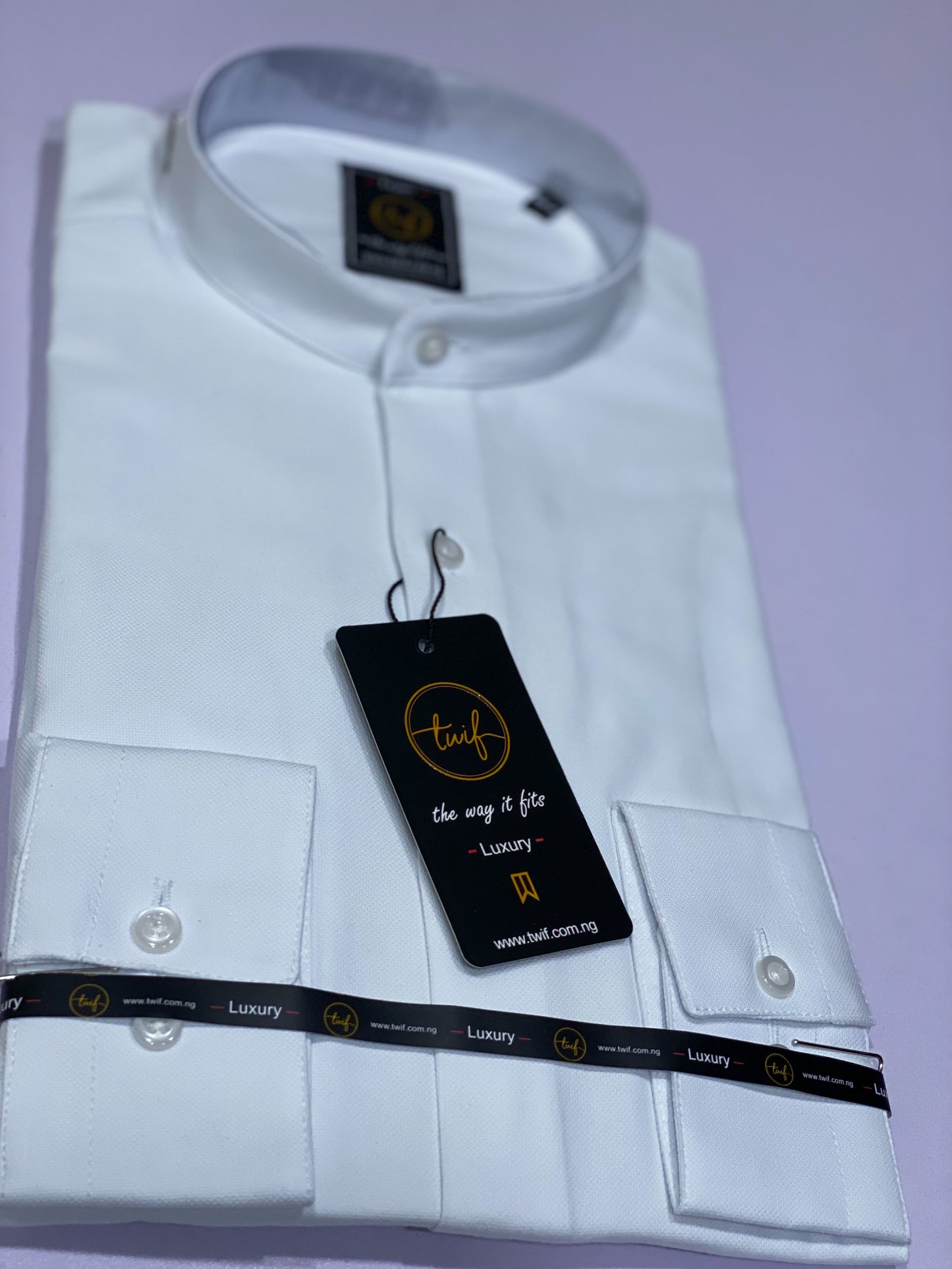 White Oxford Bishop Collar Shirt