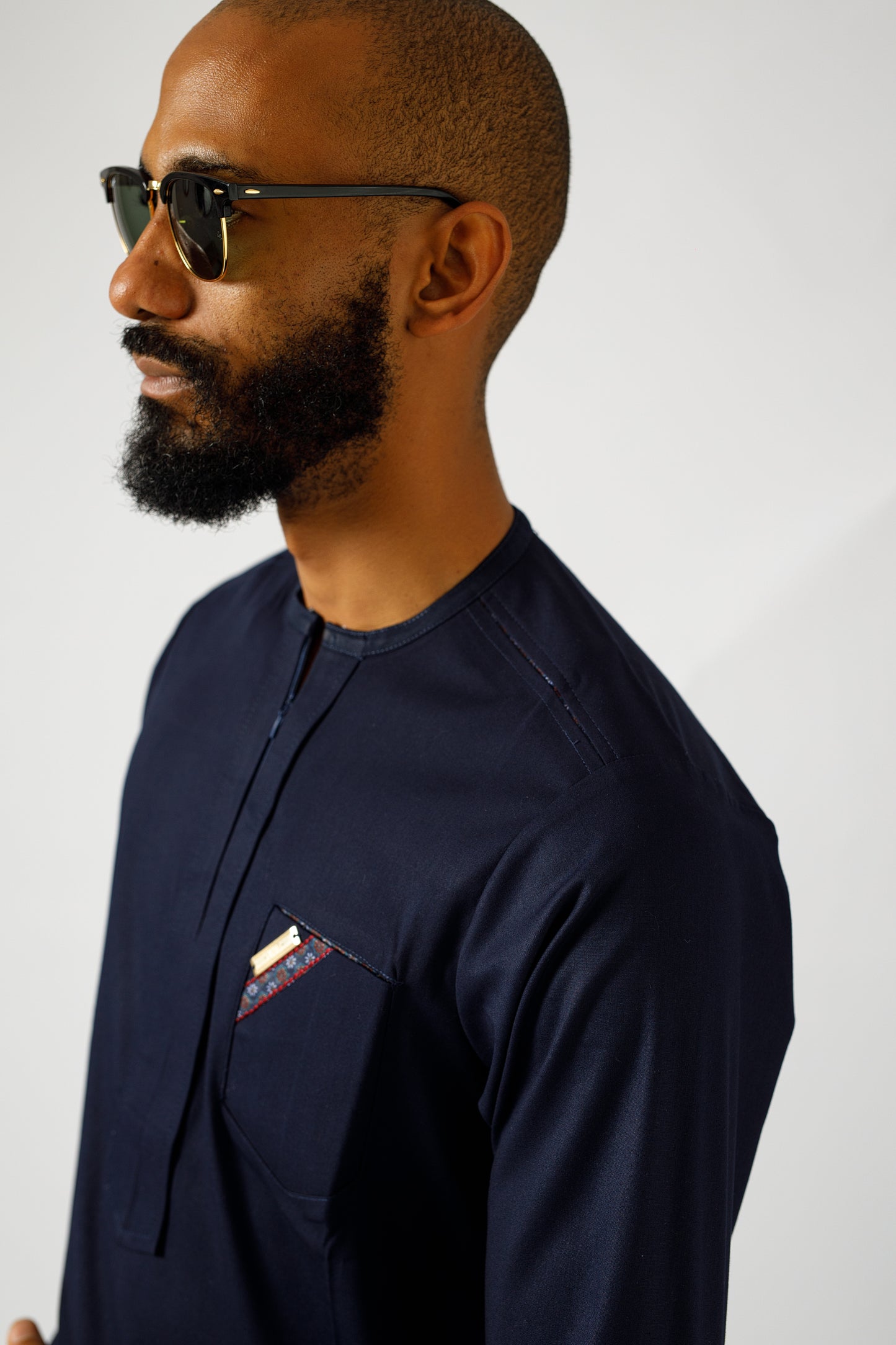 Navy blue kaftan